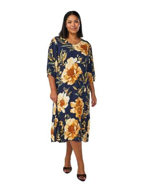 ZIZZI FANSTASTYCZNA SUKIENKA Z WISKOZY KWIATY 057V