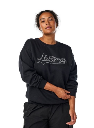 ZIZZI FANTASTYCZNA BLUZA Z NAPISAMI CZARNA 275A