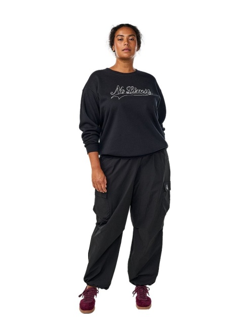 ZIZZI FANTASTYCZNA BLUZA Z NAPISAMI CZARNA 275A