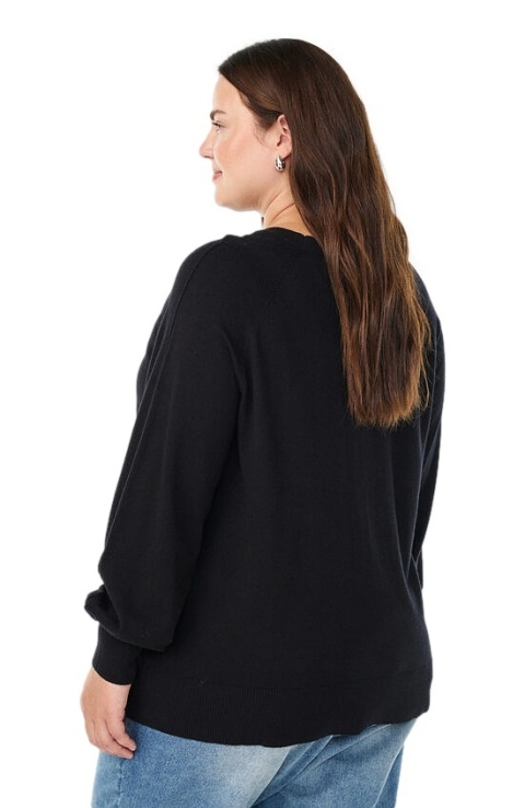 ZIZZI FANTASTYCZNA BLUZKA DZIANINOWA CZARNA 479A