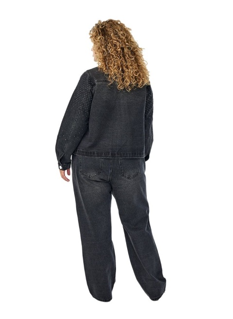 ZIZZI IMPREZOWE PROSTE JEANSY CYRKONIE 111AW