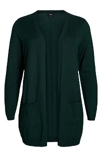 ZIZZI MODNA ZIELONY NARZUTKA SWETER 099E