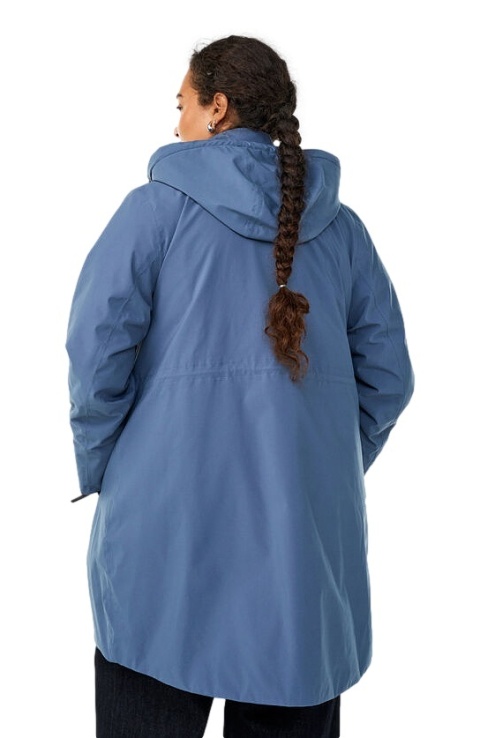 ZIZZI NIEBIESKA DŁUGA KURTKA SOFTSHELL KAPTUR 521A