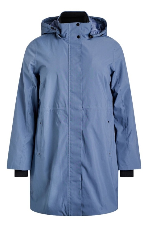 ZIZZI NIEBIESKA DŁUGA KURTKA SOFTSHELL KAPTUR 521A