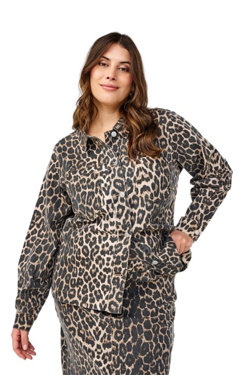 ZIZZI PANTERKA KOSZULA JEANSOWA KIESZENIE 076C