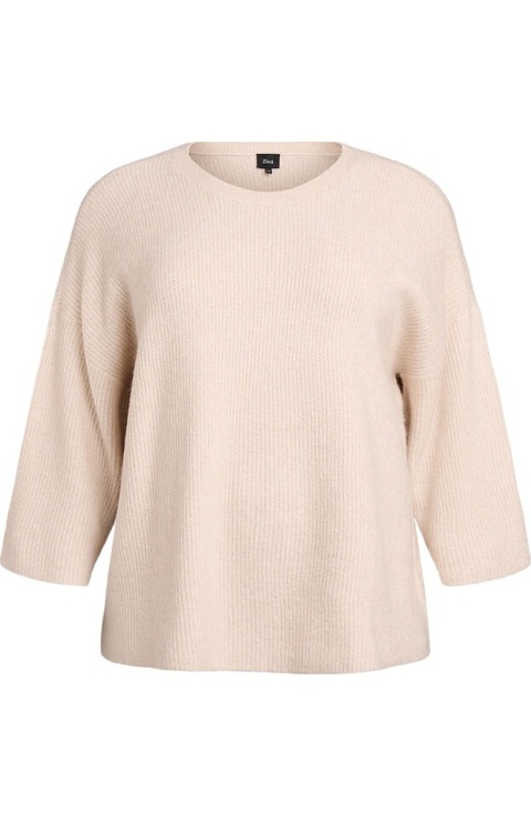 ZIZZI SWETER BLUZKA DZIANINA BEŻOWY LUŹNY 538A