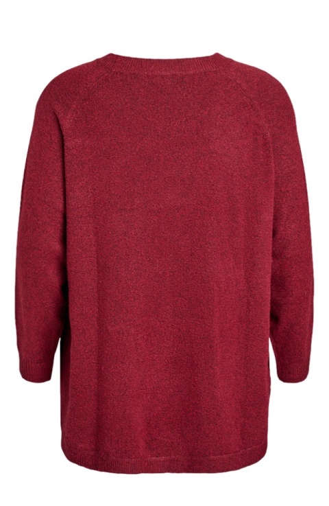 ZIZZI WYGODNA BLUZKA DZIANINA BORDOWA 187G