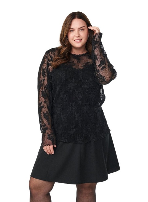 ZIZZI ZMYSŁOWA TRANSPARENTNA BLUZKA HAFY 642A