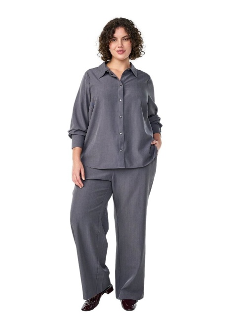 ZIZZI KLASYCZNA SZARA BLUZKA KOSZULA 538A