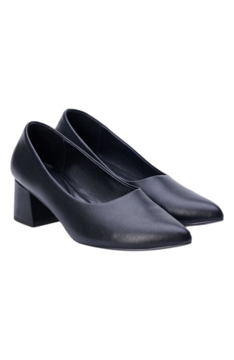 ZIZZI CZARNE BUTY CZÓŁENKA SŁUPEK SKÓRA 063A