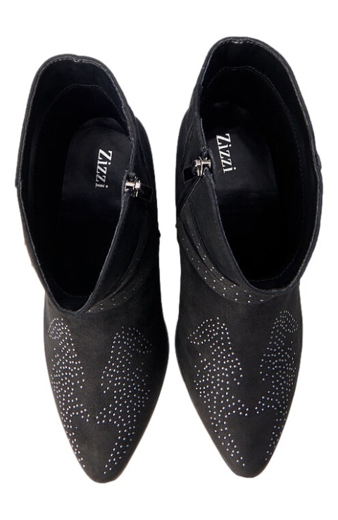 ZIZZI CZARNE STYLOWE BUTY BOTKI ĆWIEKI 068A