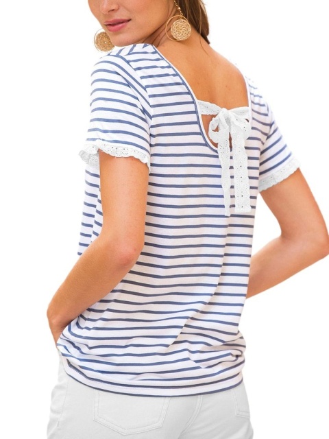 BLANCHEPORTE INTERESUJĄCA BLUZKA TUNIKA PASKI WIĄZANIE BP01