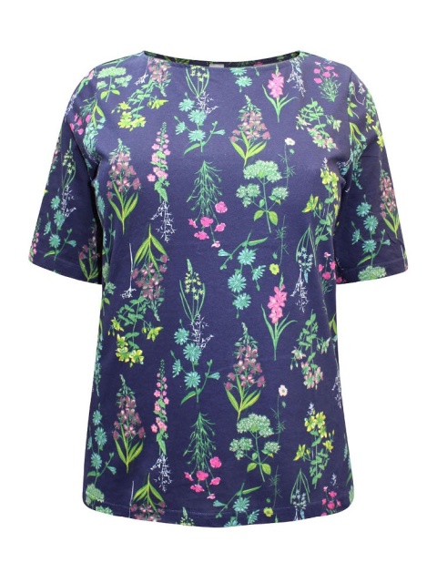 CLASSIC BASIC BLUZKA KWIATOWY WZÓR BAWEŁNA CB14