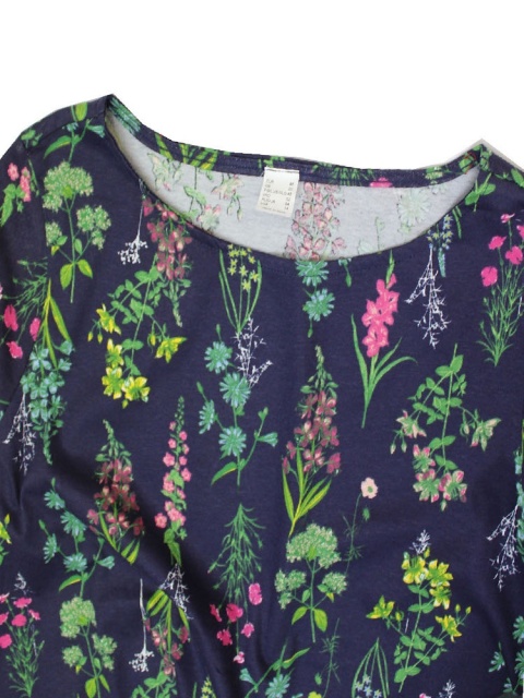 CLASSIC BASIC BLUZKA KWIATOWY WZÓR BAWEŁNA CB14