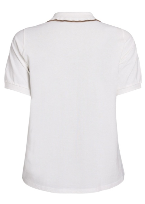 ZIZZI ELEGANCKA KOSZULKA BLUZKA POLO BIAŁA 442A