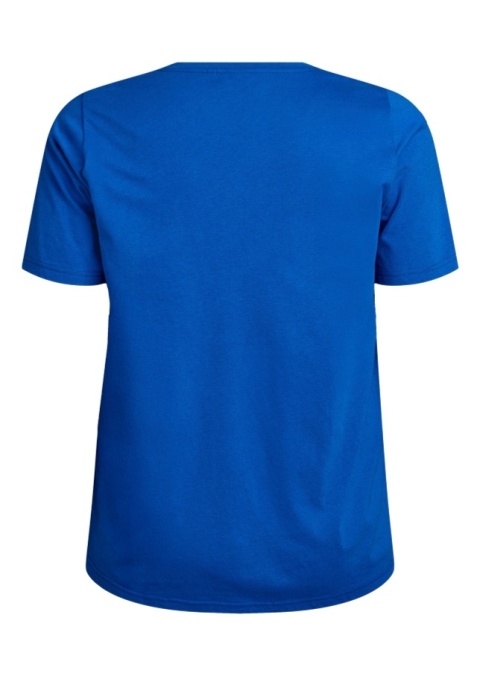 ZIZZI KLASYCZNY NIEBIESKI T-SHIRT NADRUK 002K