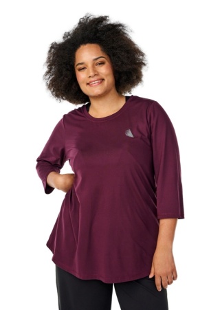 ZIZZI WYGODNA BORDOWA SPORTOWA BLUZKA 053D