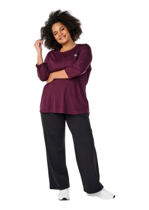 ZIZZI WYGODNA BORDOWA SPORTOWA BLUZKA 053D