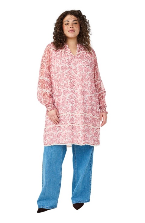 ZIZZI ORYGINALNA BIAŁA-RÓŻOWA SUKIENKA HAFT 729B