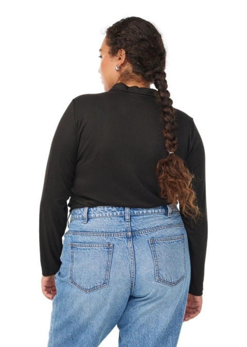 ZIZZI PRĄŻKOWANA CZARNA BLUZKA POLO 282A