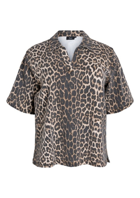 ZIZZI MODNA JEANSOWA BLUZKA W PANTERKĘ 076R