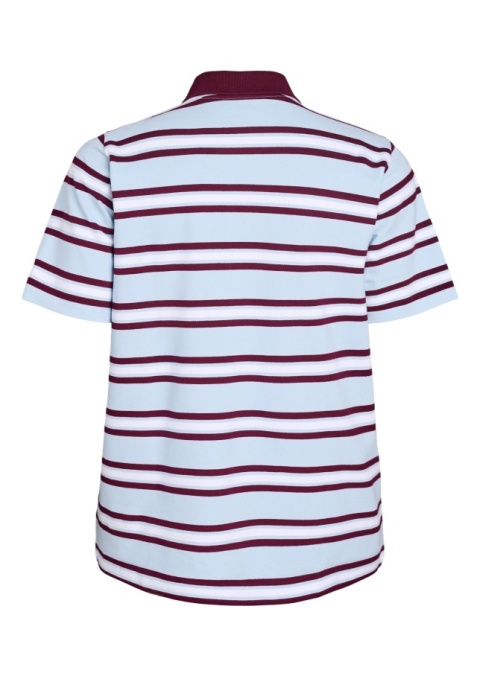 ZIZZI BŁĘKITNA BLUZKA POLO W PASKI 601C