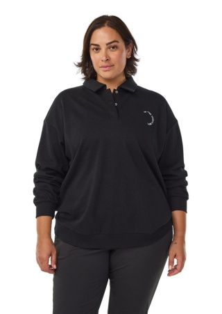 ZIZZI CZARNA SPORTOWA BLUZA KOŁNIERZYK 271A