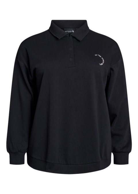 ZIZZI CZARNA SPORTOWA BLUZA KOŁNIERZYK 271A