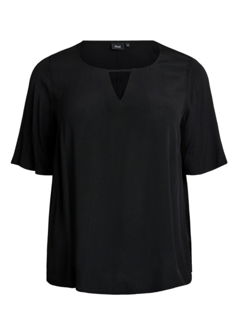 ZIZZI ELEGANCKA CZARNA BLUZKA WISKOZA 040W