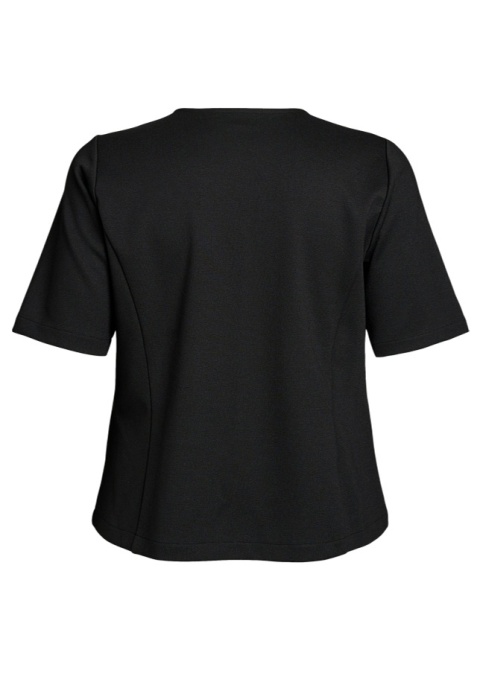 ZIZZI ELEGANCKA CZARNA BLUZKA ASYMETRYCZNA ZAPIĘCIE 357C