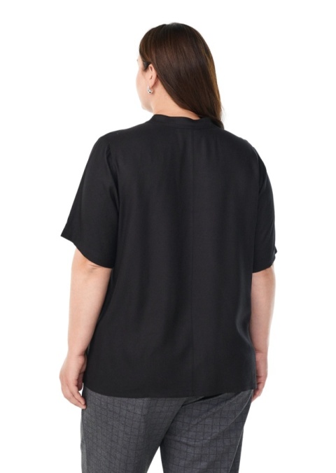 ZIZZI PIĘKNA CZARNA BLUZKA ZAPIĘCIE 692A