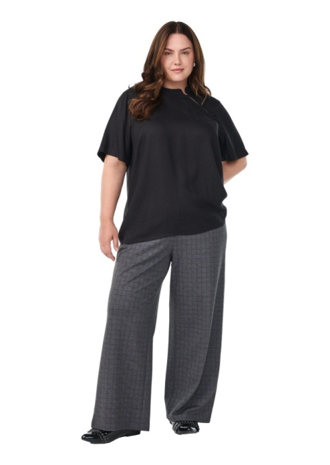 ZIZZI PIĘKNA CZARNA BLUZKA ZAPIĘCIE 692A