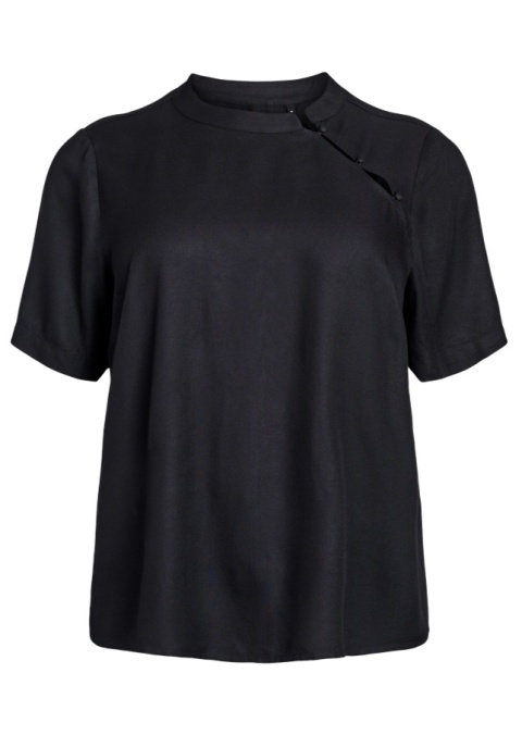 ZIZZI PIĘKNA CZARNA BLUZKA ZAPIĘCIE 692A