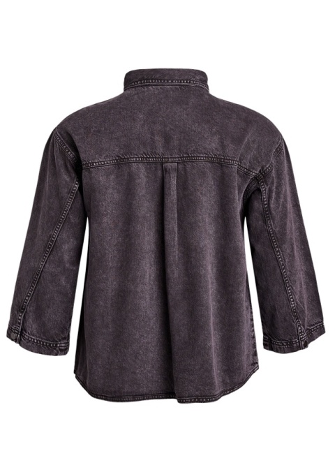 ZIZZI LUŹNA SZARA JEANSOWA BLUZKA KOSZULOWA 085G