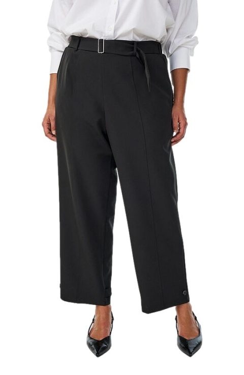 ZIZZI CZARNE ELEGANCKIE SPODNIE PASEK 950A