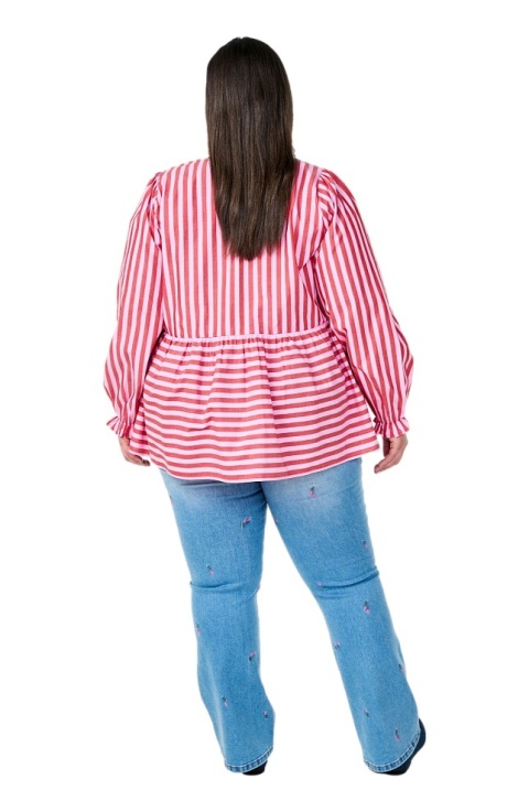 ZIZZI JASNE JEANSY BOOTCUT WZÓR KWIATY 093A