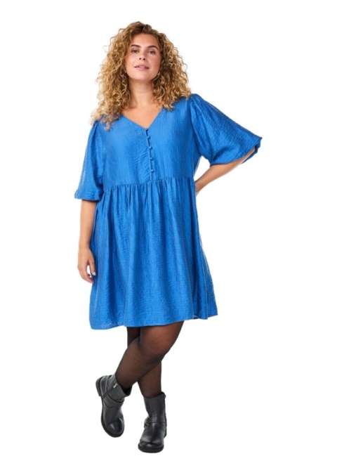 ZIZZI KRÓTKA NIEBIESKA ELEGANCKA SUKIENKA STRUKTURA 699A