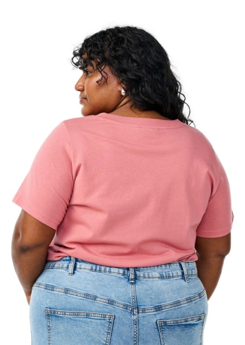 ZIZZI KLASYCZNY RÓŻOWY T-SHIRT BAWEŁNA 264C