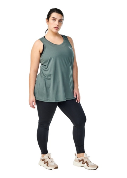 ZIZZI SZARO-ZIELONY SPORTOWY TOP 053C