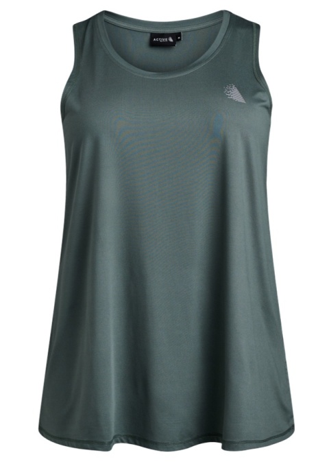 ZIZZI SZARO-ZIELONY SPORTOWY TOP 053C
