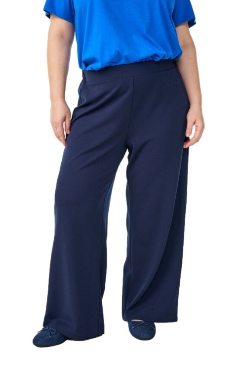 ZIZZI GRANATOWY KLASYCZNE PROSTE SPODNIE 007A