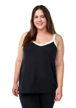 ZIZZI CZARNY WYGODNY TOP WISKOZA 090C