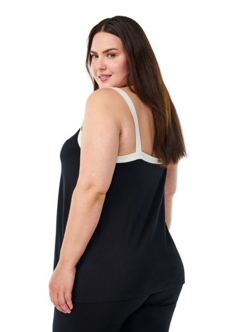 ZIZZI CZARNY WYGODNY TOP WISKOZA 090C