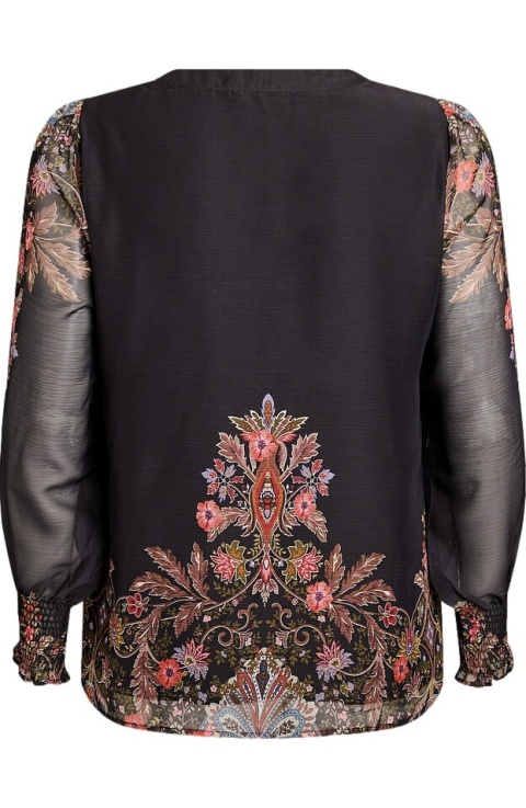 ZIZZI CZARNA BLUZKA WZÓR PAISLEY 125E