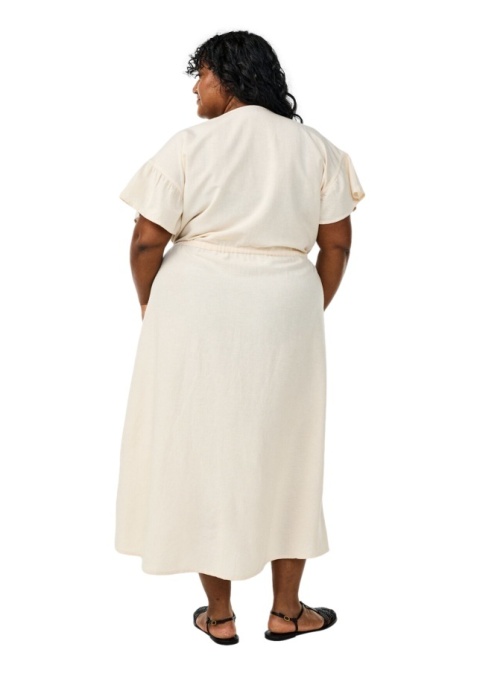 ZIZZI NIESAMOWITA KREMOWA SUKIENKA MAXI LATO 473G
