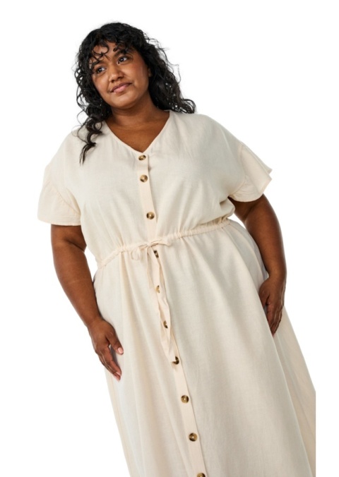 ZIZZI NIESAMOWITA KREMOWA SUKIENKA MAXI LATO 473G