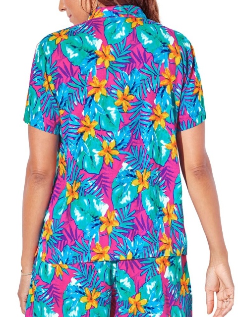 SWIMSUITS FINEZYJNA TUNIKA/ KOSZULA TROPIKALNY WZÓR SW01