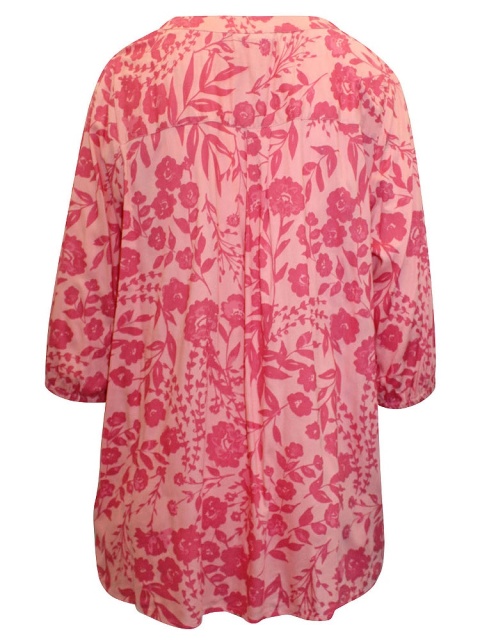 WOMAN WITHIN FANTASTYCZNA RÓŻOWA BLUZKA KWIATY WW90