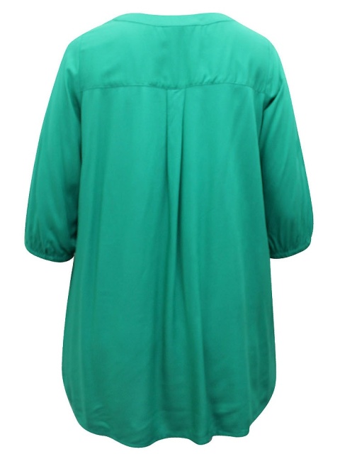 WOMAN WITHIN ELEGANCKA ZIELONA TUNIKA BLUZKA WISKOZA WW89