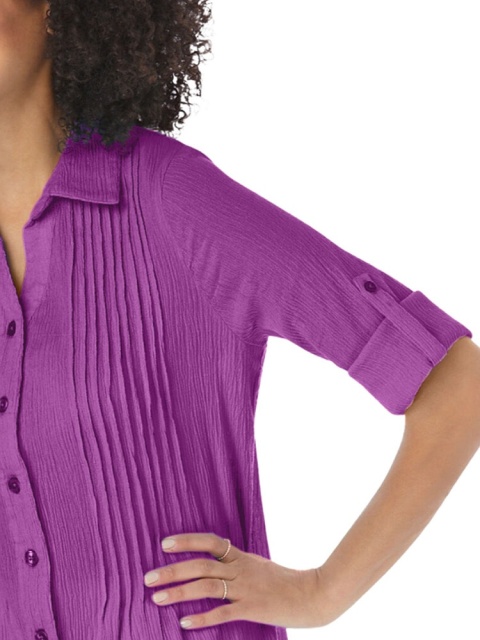 WOMAN WITHIN PIĘKNA KOSZULA TUNIKA FIOLET WW91